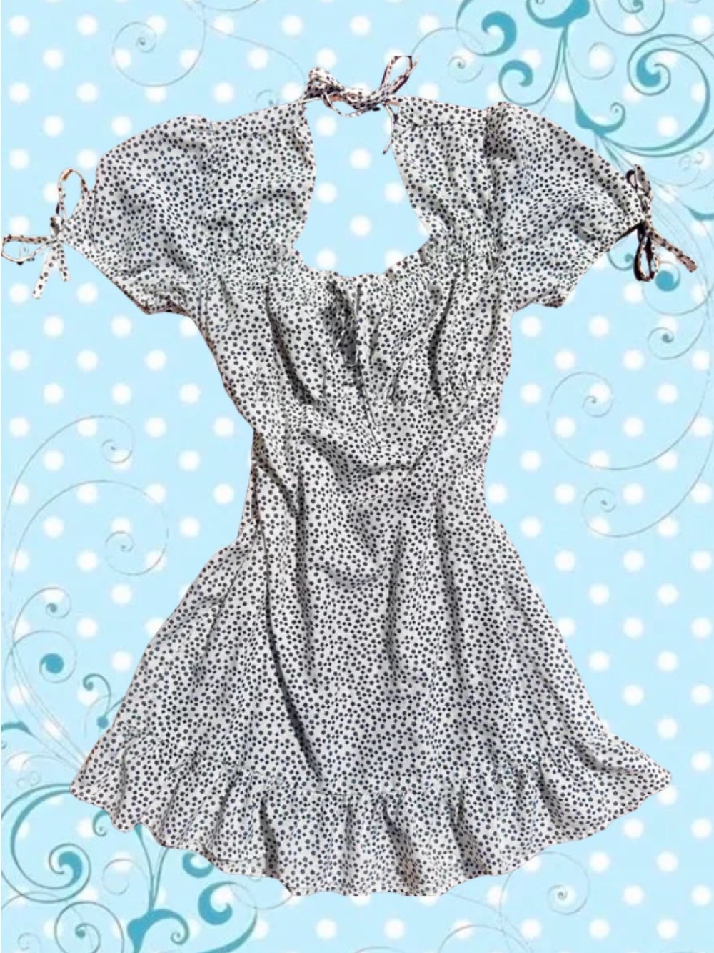 Streetwear Society White Polka Dot Summer Dress